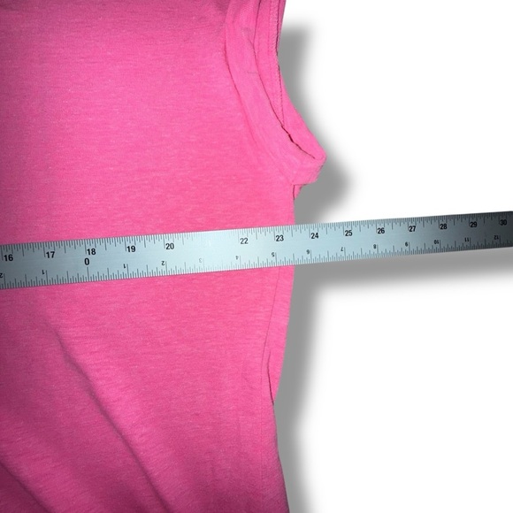 TALBOTS DROP SHOULDER V-NECK TEE - Plus 1X Brilliant Pink - Picture 9 of 13